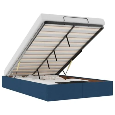 Afbeelding van vidaXL Bedframe zonder matras 120x200 cm stof blauw
