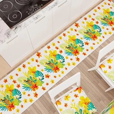 Afbeelding van Petti Artigiani Italiani keukenmat, antislip en wasbaar, 52 x 480 cm, motief Tropical 03, 100% Made in Italy