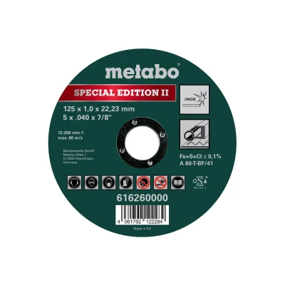 Afbeelding van METABO SPECIAL EDITION ІІ 616260000 Snijschijf, haakse slijper 12200