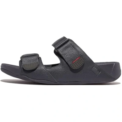 Afbeelding van Fitflop Gogh Moc Slide verstelbare open teen sandalen voor heren, Midnight Navy 399
