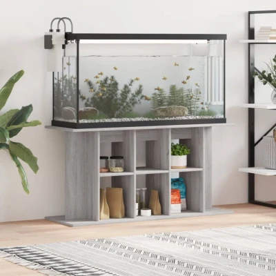 Afbeelding van vidaXL Aquariumstandaard 120x40x60 cm bewerkt hout grijs sonoma
