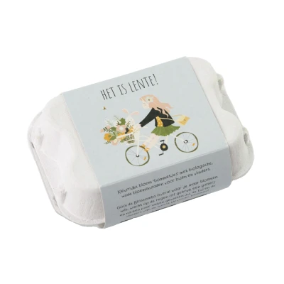 Afbeelding van Blossombs Cadeau eierdoosje &#039;Het is Lente&#039; 6 zaadbolletjes