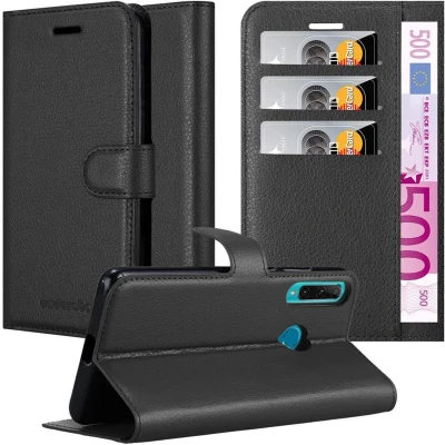 Afbeelding van Cadorabo Hoesje geschikt voor Honor 20e in PHANTOM ZWART Beschermhoes met magnetische sluiting, standfunctie en kaartvakje Book Case Cover Etui