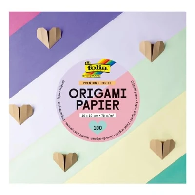 Afbeelding van Folia, Doe het zelf papier, Vouwblaadjes pastel veelkleurig 100 vellen (70 g/m², 100 x)