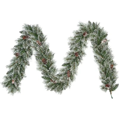 Afbeelding van Black Box Trees Vandans Guirlande L270 cm Groen Frosted