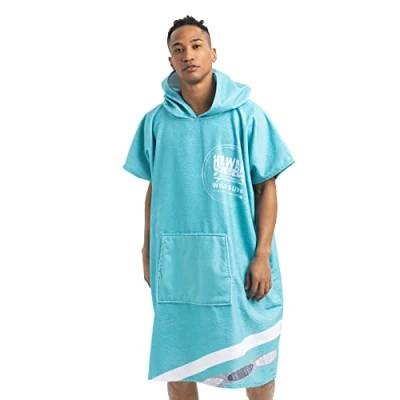 Afbeelding van HOMELEVEL badponcho voor dames en heren Strandponcho met design Surfponcho volwassenen Muntgroen