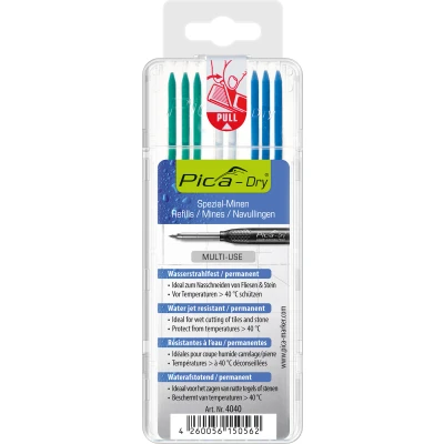 Afbeelding van Pica Dry 4040 Navulling multikleur 8 staafjes (blister)