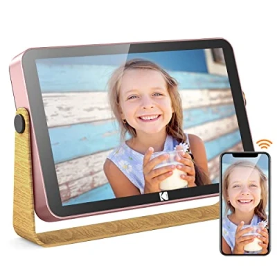 Afbeelding van KODAK digitale fotolijst, wifi, 10 inch, digitaal frame met oplaadbare batterij, HD IPS touchscreen, fotolijst 16 GB geheugen, deel foto/video vrienden en familie