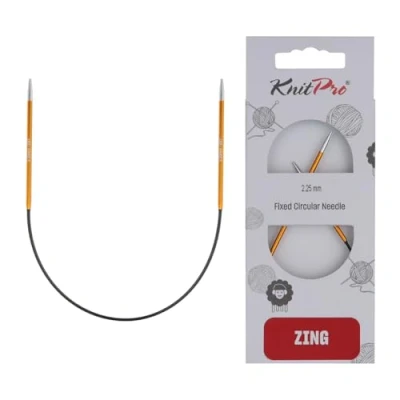 Afbeelding van KnitPro Aiguilles à tricoter fixes Zing Épingles circulaires 22,5 cm x 2,25 mm