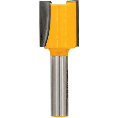 Image de DEWALT DT90009 QZ Fraise à rainurer HM, 2 tranchants, queue 8mm, Ø18mm, longueur utile 20mm