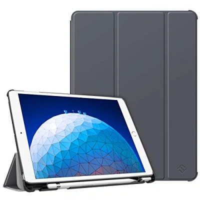 Afbeelding van Fintie iPad Air 10.5 2019 (3e generatie) / Pro 10,5 2017 Hoes Ultradun, lichtgewicht Smart Stand Case met Potloodhouder, Auto Sleep/Wake Functie voor inch (hemelsgrijs)