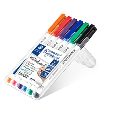 Afbeelding van Staedtler Lumocolor 301 WP6 Whiteboardmarker Willekeurige kleur (geen keuze mogelijk) 1 stuk(s)