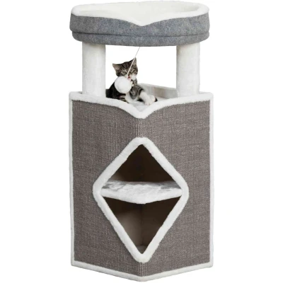 Afbeelding van Trixie cat tower arma grijs / wit (54X54X98 CM)