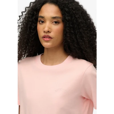 Afbeelding van Superdry Essential LOGO Embroidered Tshirt basic, Dames, Maat: 42, Pale rose pink