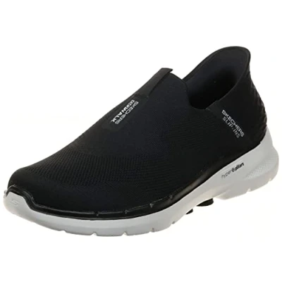 Afbeelding van Skechers Go Walk 6 Easy On 216278 BLK, Mannen, Zwart, Sneakers, maat: 44,5