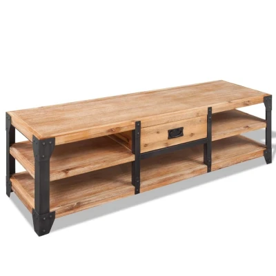 Afbeelding van Tv meubel 140x40x45 cm massief acaciahout