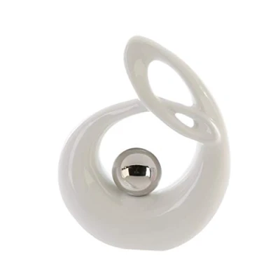 Afbeelding van Casablanca sculptuur keramiek wit hoogte 22 cm