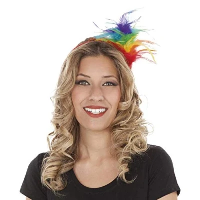 Afbeelding van hoofdband My Other Me Pride Veren Regenboog