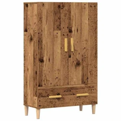 Afbeelding van vidaXL Hoge kast 70x31x115 cm bewerkt hout oud houtkleurig