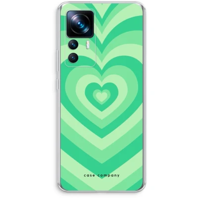 Afbeelding van Case Company® hoesje geschikt voor Xiaomi 12T Hart Groen Soft Cover Telefoonhoesje Bescherming aan alle Kanten en Schermrand