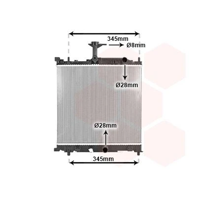 Afbeelding van VAN WEZEL 52012706 Radiateur Aluminium 375 415 16 Koelribben gesoldeerd SUZUKI: Celerio