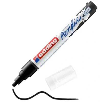 Afbeelding van edding 5100 Acrylic Marker diep zwart 1 ST 2 3mm / 4 5100901