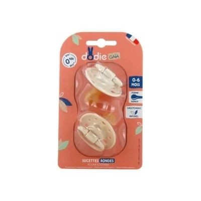 Afbeelding van Dodie Gaïa 2 Ronde Fopspenen 0 6 Maanden (Kleur : Beige)