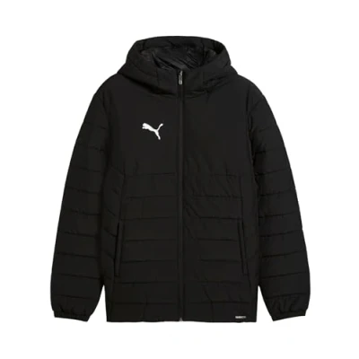Afbeelding van Puma Hooded Padded Jacket Winterjas, Heren, Maat: Small, Black/silver