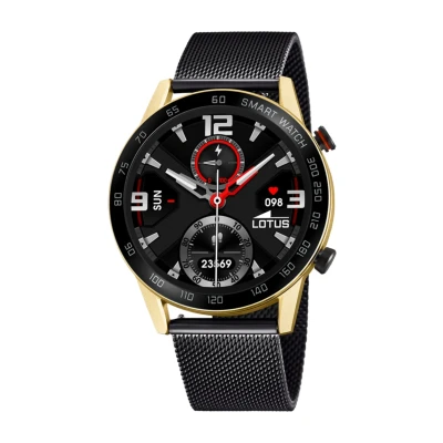 Afbeelding van Lotus Smartwatch, Heren, Maat: One Size, Black gold