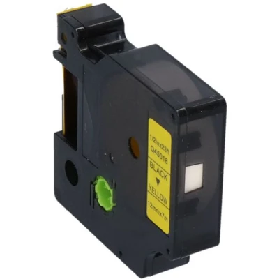 Afbeelding van Huismerk Dymo 45018 (S0720580) Tape Zwart op geel (12 mm)