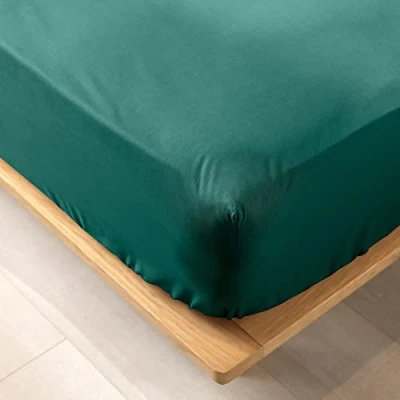Afbeelding van Zielone prześcieradło z bawełny organicznej gumką 160x200 cm Biolina douceur d&#039;intérieur