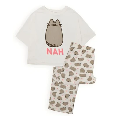 Afbeelding van Pusheen Long Leg PJ, Wit.