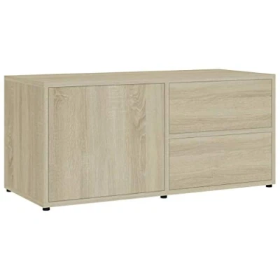 Image de vidaXL Meuble TV Chêne sonoma 80x34x36 cm Bois d&#039;ingénierie