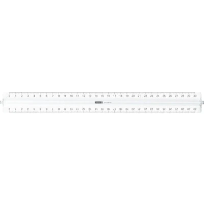 Afbeelding van Brunnen 1049732 liniaal (voor school en kantoor, 30 cm, transparant, met handgreep, geschikt voor links rechtshandigen)