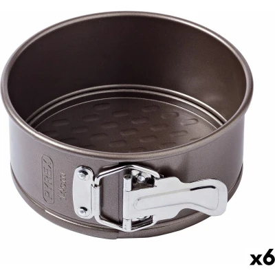Afbeelding van Pyrex Springvorm Pan Asimetria Cirkelvormig Zwart Metaal Ø 14 Cm (6 Stuks)