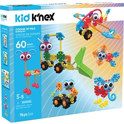 Afbeelding van Kid K&#039;NEX 85701 ‘Een heleboel vriendjes’ bouwset met 60 bouwmodellen, 116 delige knutselset voor kinderen, Educatief speelgoed van 3 jaar en ouder