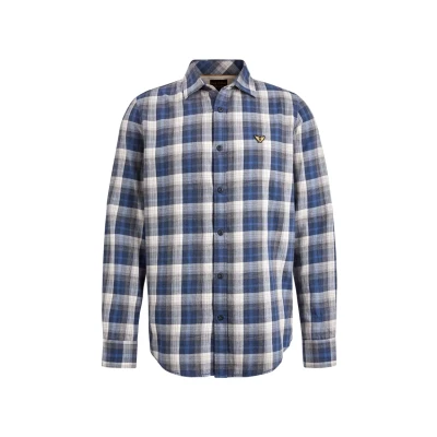 Afbeelding van PME Legend Overhemd Geruit Blauw/dessin M
