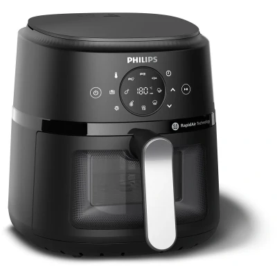 Afbeelding van Philips 2000 series NA211/00 friteuse Enkel 3,2 l Vrijstaand 1300 W Heteluchtfriteuse Zwart, Zilver
