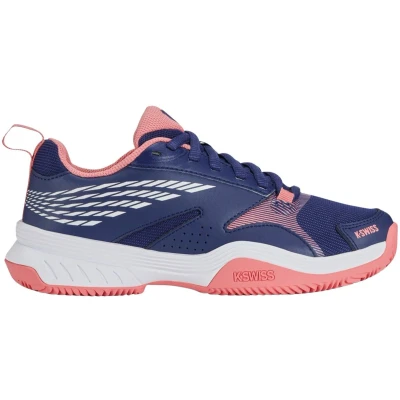 Afbeelding van K SWISS Speedex HB Tennisschoenen voor kleibanen, Dames, Maat: 40, Estate blue/white/strawberry ice Kunststof/ textiel