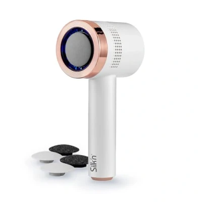 Afbeelding van Silk&#039;n Râpe Electrique anti callosités VacuPedi Appareil électrique avec système d&#039;aspiration à vide Set extra Disques Exfoliants Fine et Medium USB C Or Rose