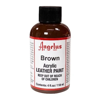 Afbeelding van Angelus Leather Acrylic Paint textielverf voor leren stoffen acrylbasis Brown 118ml