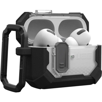 Afbeelding van URBAN ARMOR GEAR UAG AirPods Pro 2e generatie robuuste harde hoes met plasmavergrendeling, militaire kwaliteit beschermhoes veilige vergrendeling en
