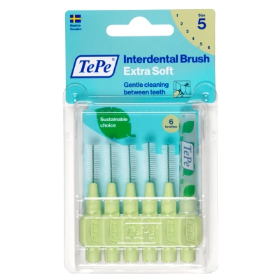 Afbeelding van 6x TePe Ragers Extra Zacht 0,8 mm Groen blister à 6 stuks