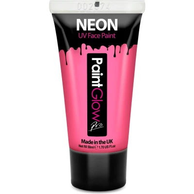 Afbeelding van PaintGlow UV Face &amp; Body paint Blacklight verf Festival make up 50 ml Roze