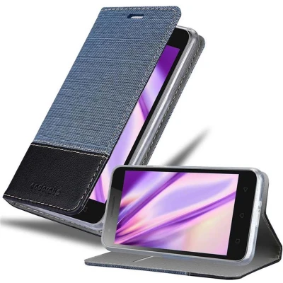 Afbeelding van Cadorabo Hoesje geschikt voor Lenovo C2 in DONKERBLAUW ZWART Beschermhoes met magnetische sluiting, standfunctie en kaartvakje Book Case Cover Etui