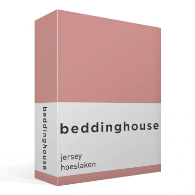 Afbeelding van Beddinghouse jersey hoeslaken Lits jumeaux (160x200/220 cm) Roze