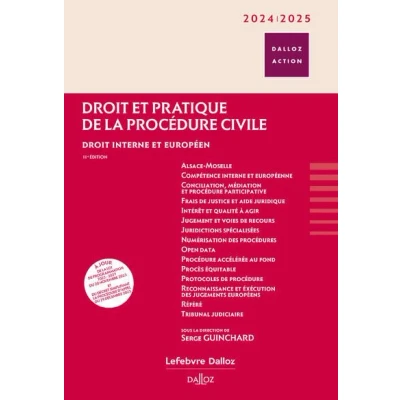 Image de Droit et pratique de la procédure civile 2024/2025 interne européen