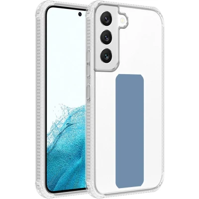 Afbeelding van Cadorabo Hoesje geschikt voor Samsung Galaxy S22 PLUS in LICHTBLAUW Beschermhoes gemaakt van flexibel TPU silicone Cover Case met houder en standfunctie