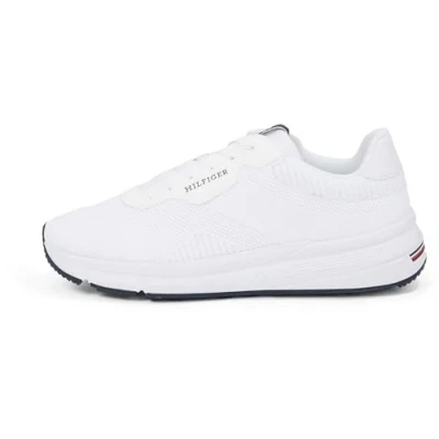 Afbeelding van Tommy Hilfiger Lightweight RWB Sneakers laag, Heren, Maat: 43, White Polyester
