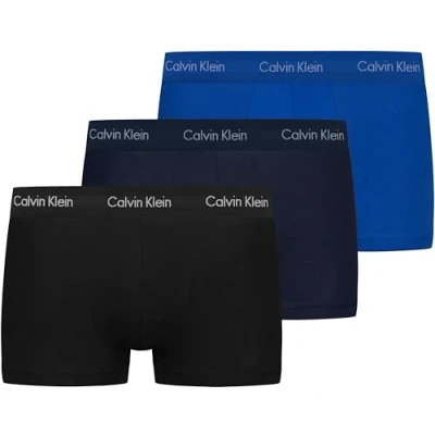 Image de Calvin Klein Homme Caleçon Lot de 3 Boxers Cotton Stretch, Black/Blueshadow/Cobaltwater Dtm Wb, L